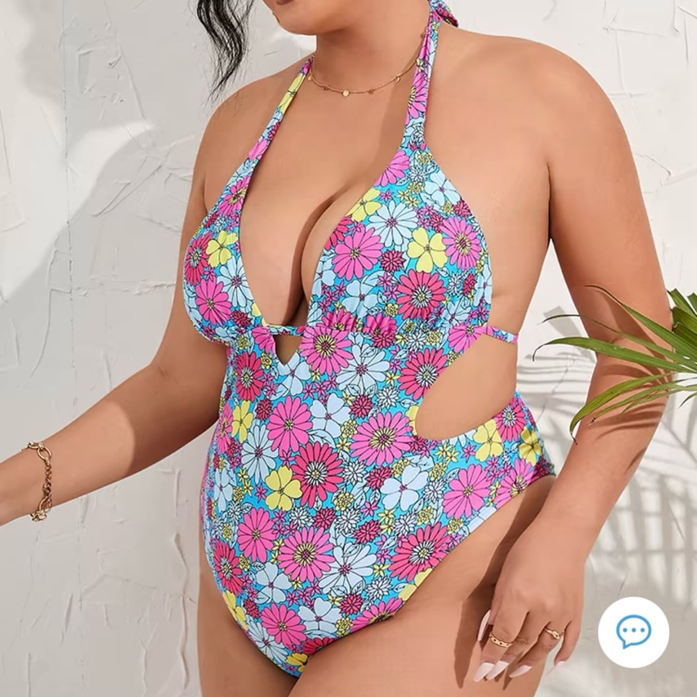 Cupshe Floral Monokini - 3X - NWT - Picture 2 of 5